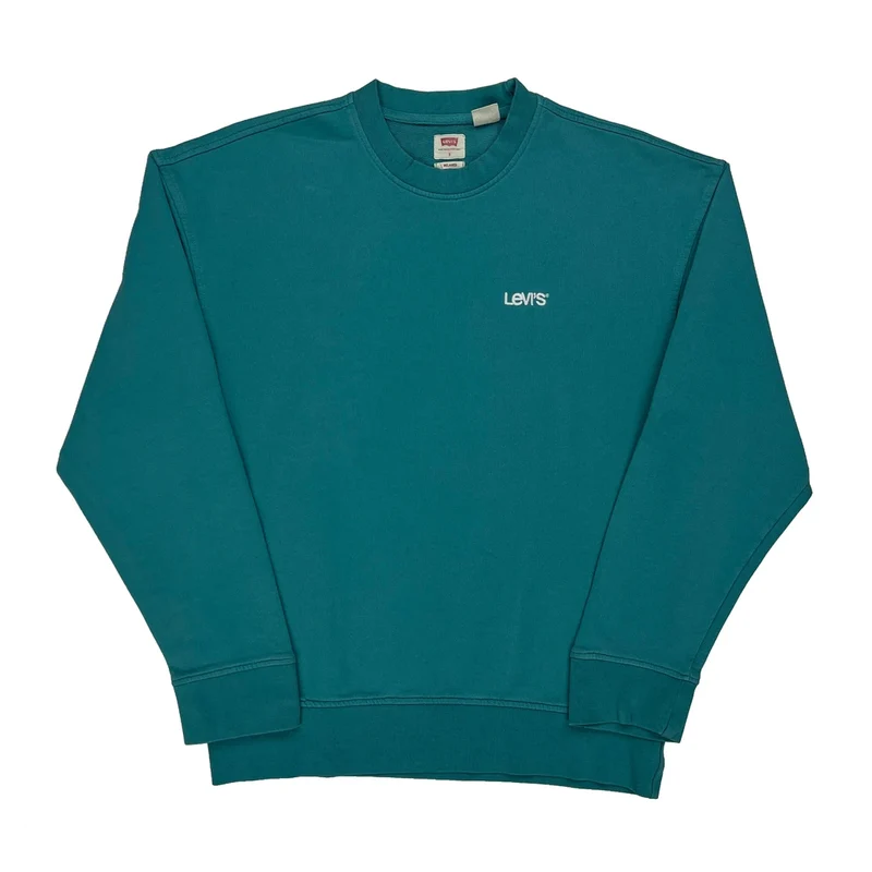 Levis Sweatshirt - Small Green Cotton