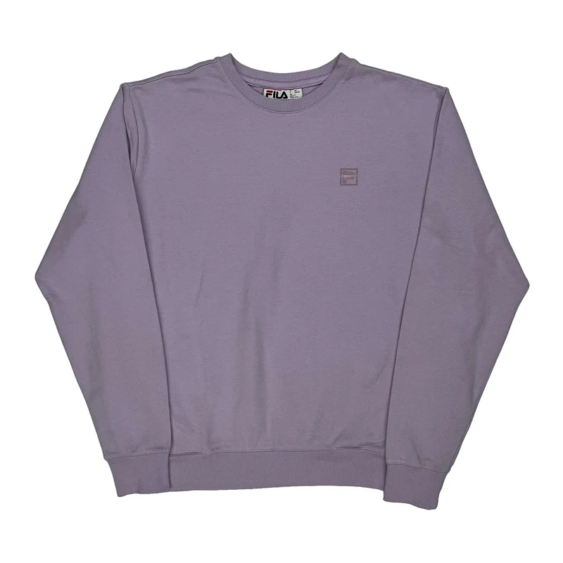 Fila Sweatshirt - Large Purple Cotton