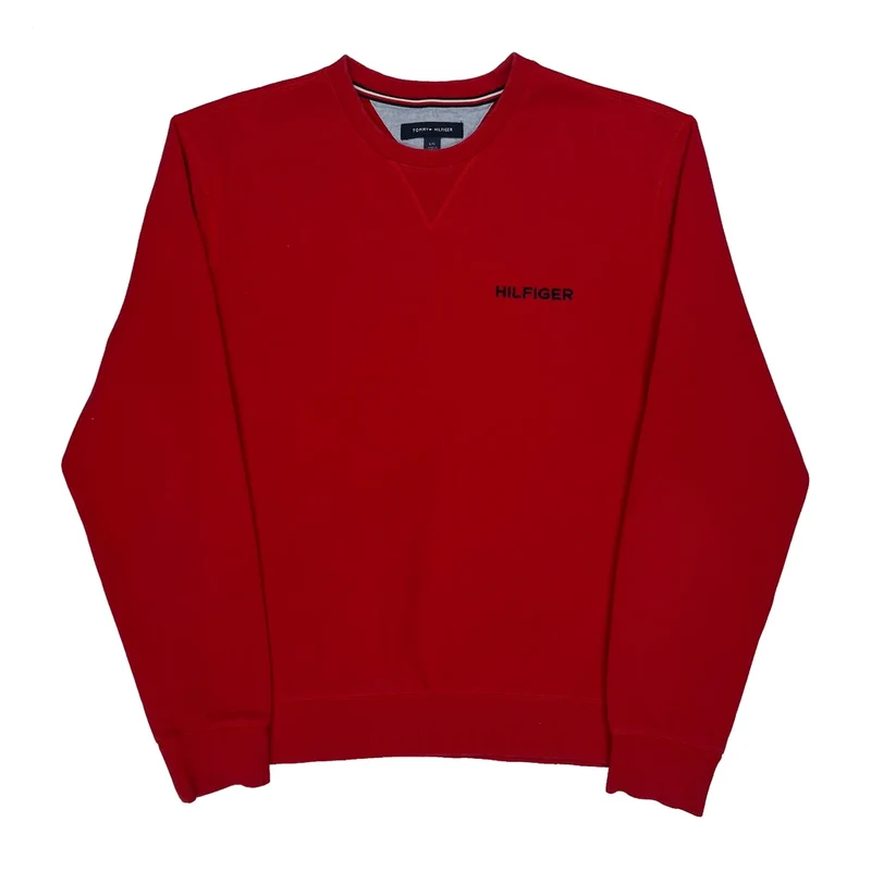 Tommy Hilfiger Sweatshirt - Large Red Cotton