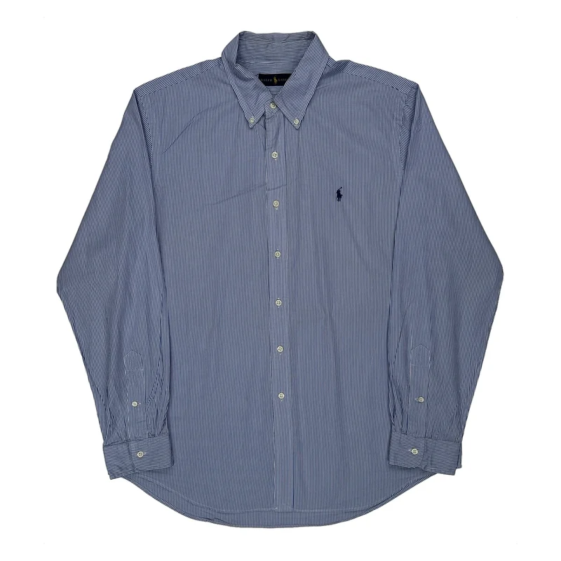 Ralph Lauren Striped Shirt - XL Blue Cotton