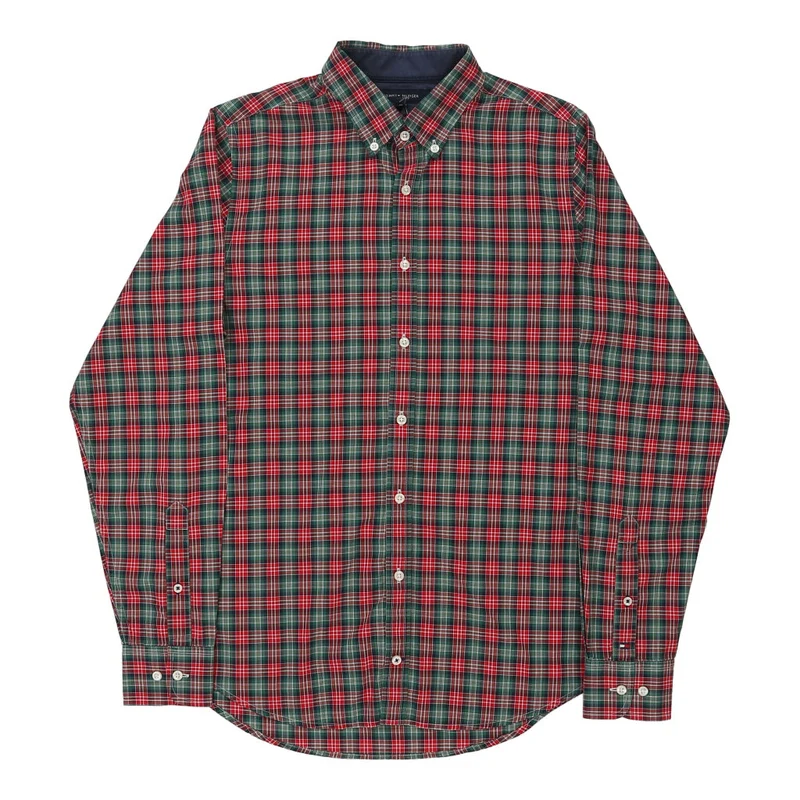Tommy Hilfiger Checked Shirt - Medium Red Cotton