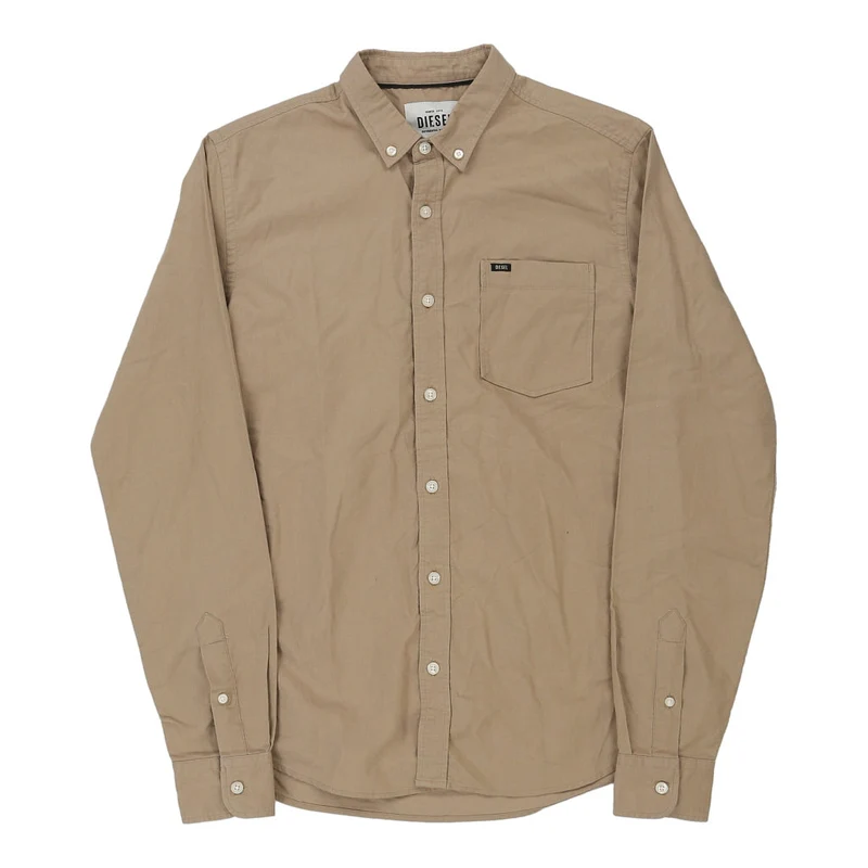 Diesel Shirt - Small Beige Cotton