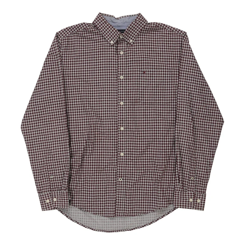 Tommy Hilfiger Checked Shirt - Large Block Colour Cotton