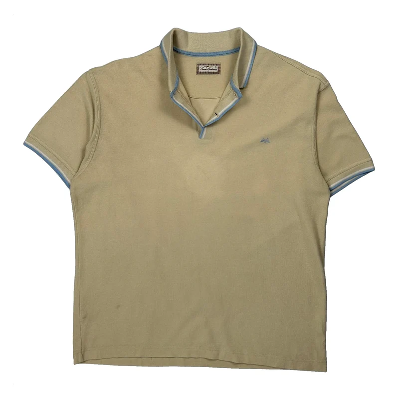 Thomas Burberry Polo Shirt - XL Beige Cotton