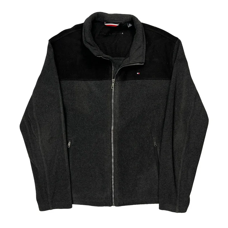 Tommy Hilfiger Fleece Jacket - Large Grey Polyester