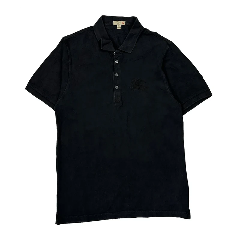 Burberry Slim Fit Polo Shirt - Large Black Cotton