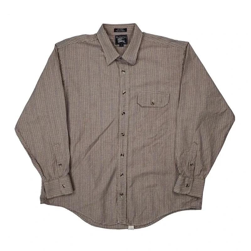Made In USA Burberry Checked Shirt - XL Multicoloured Cotton