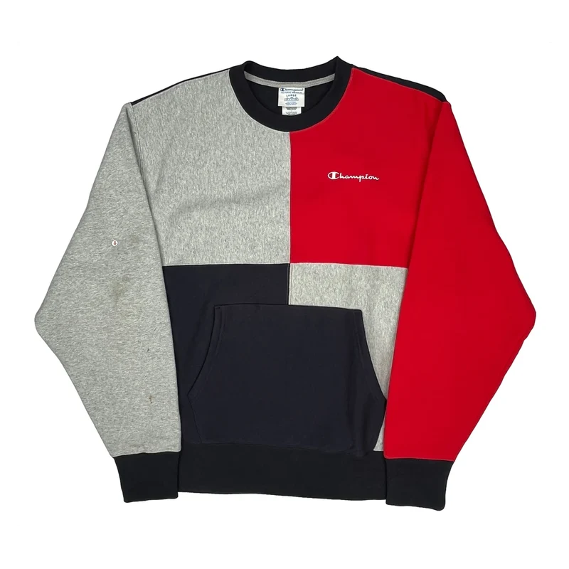 Reverse Weave Champion Sweatshirt - Large Multicoloured Cotton Blend