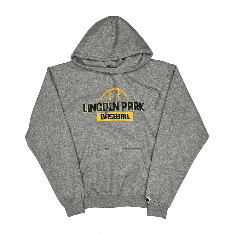 Lincoln Park Baseball Champion Hoodie - Medium Grey Cotton Blend