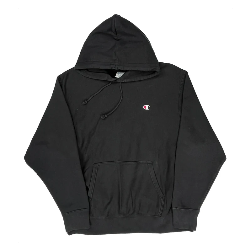 Reverse Weave Champion Hoodie - XL Black Cotton