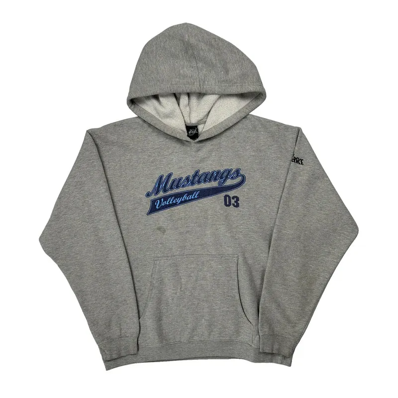 Mustangs Volleyball Asics College Hoodie - Small Grey Cotton
