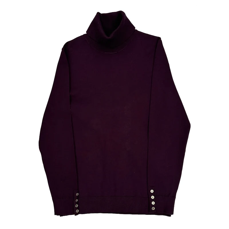 Ralph Lauren Roll Neck Sweater - Medium Purple Cotton