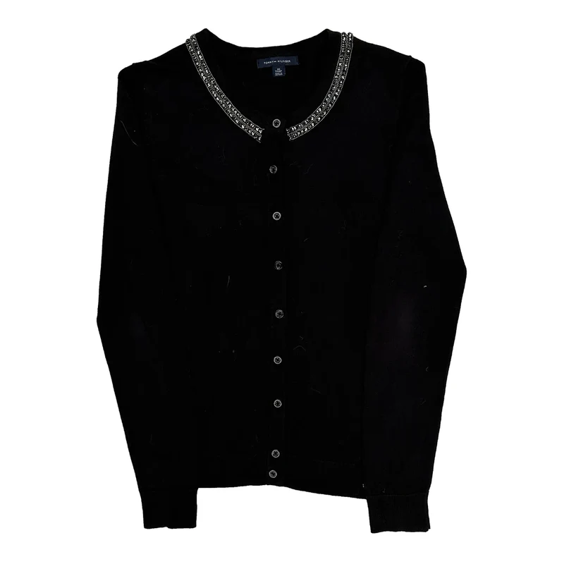 Tommy Hilfiger Studded Sweater - XS Black Cotton