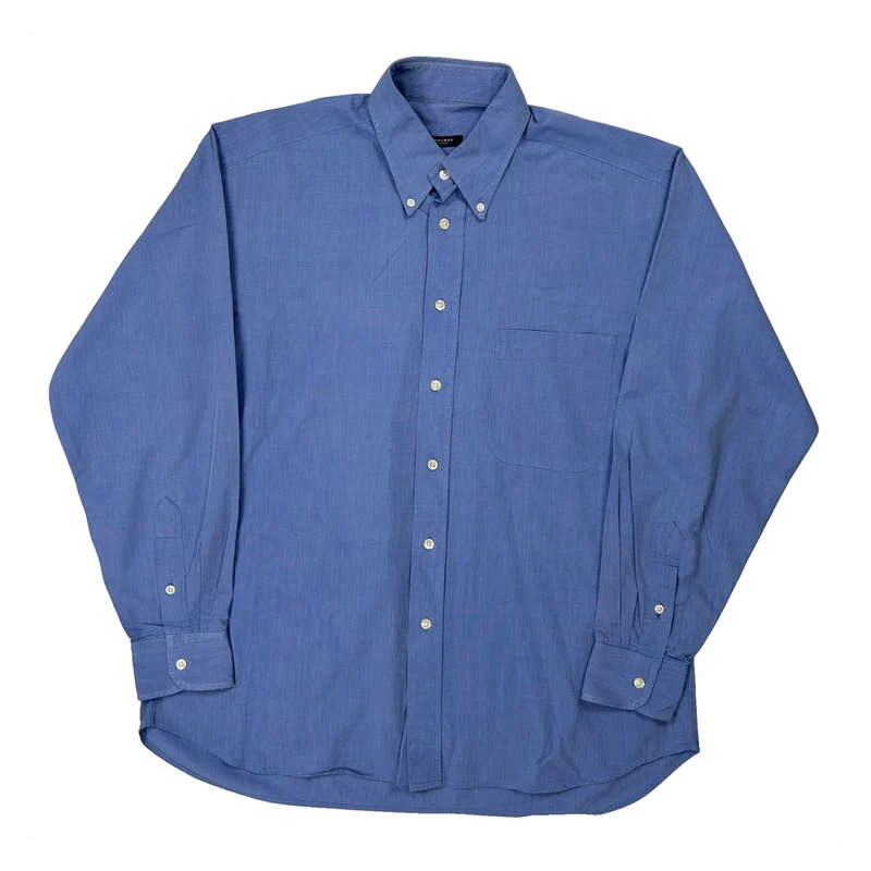 Burberry London Shirt - Large Blue Cotton