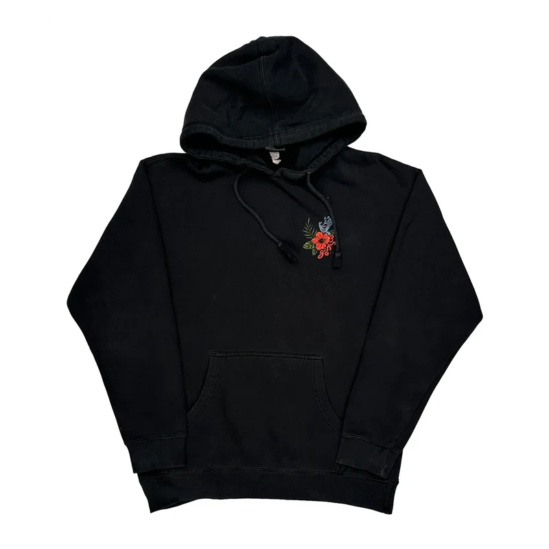 Skateboarding Santa Cruz Graphic Hoodie - Medium Black Cotton