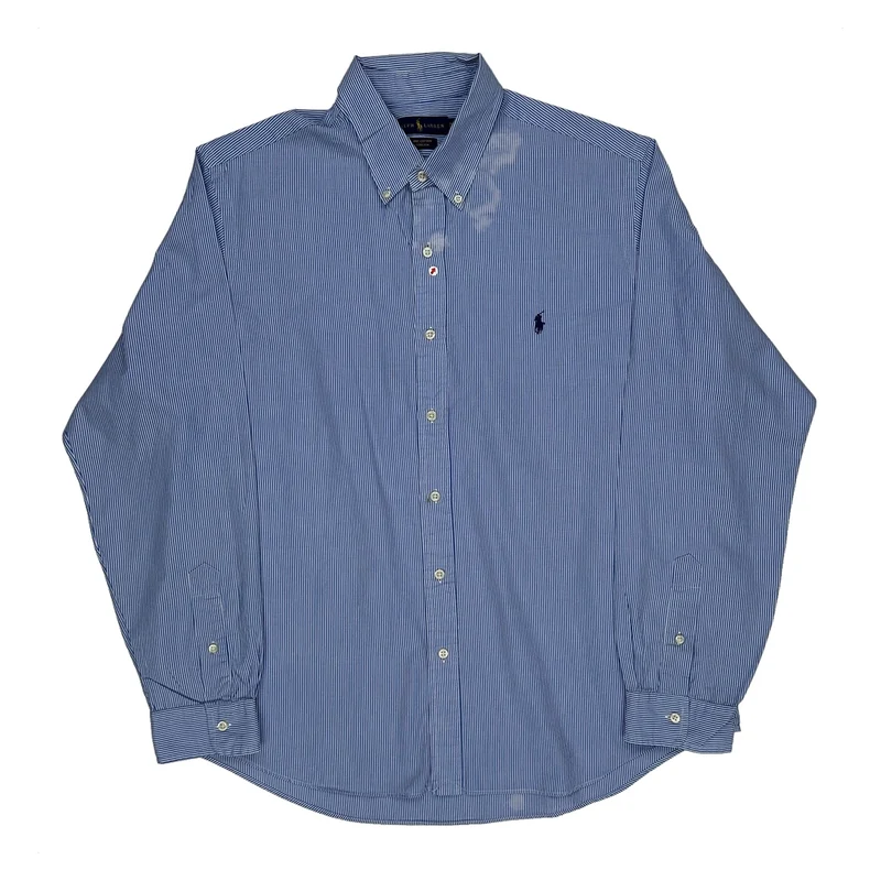 Ralph Lauren Striped Shirt - XL Blue Cotton