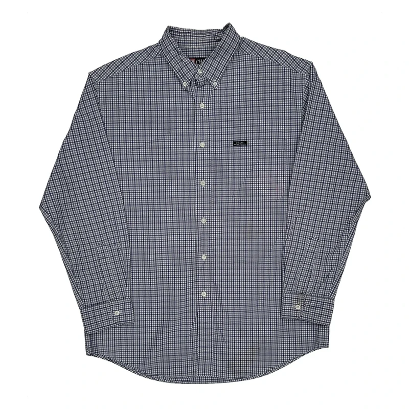 Chaps Ralph Lauren Checked Shirt - Large Blue Cotton