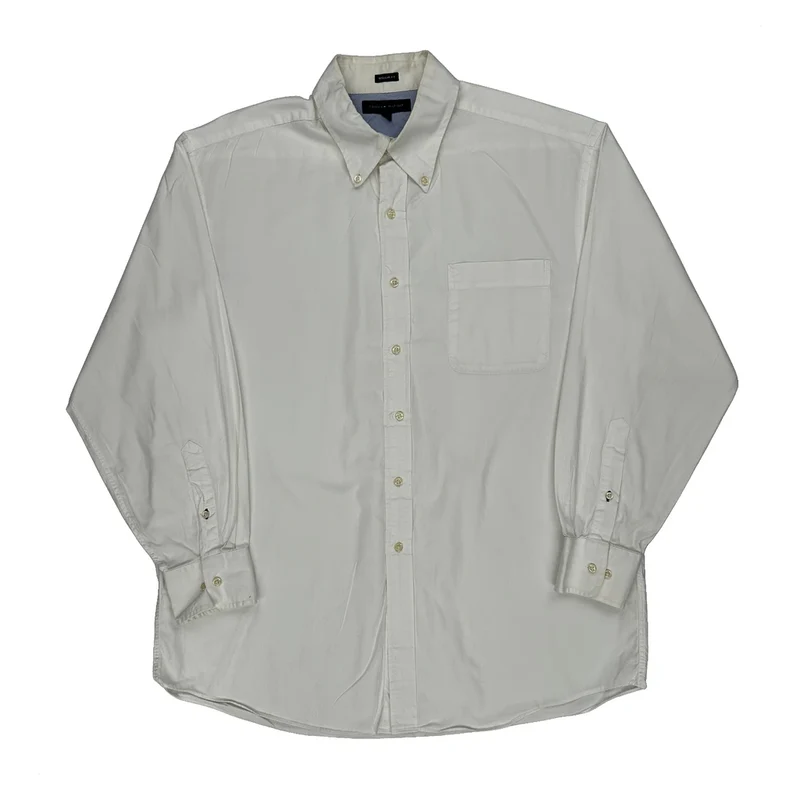 Tommy Hilfiger Shirt - Large White Cotton