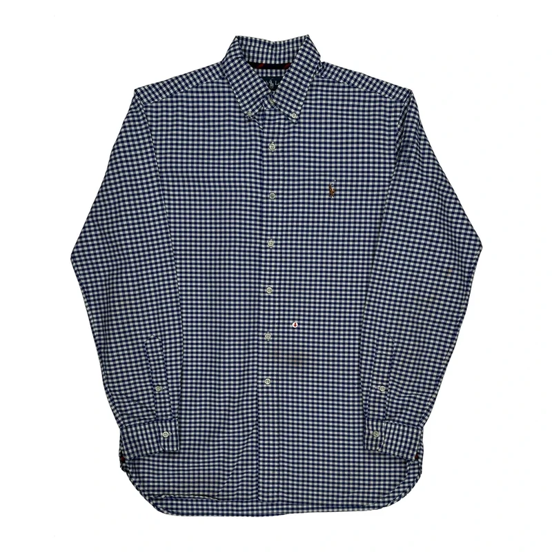 Ralph Lauren Checked Shirt - Medium Blue Cotton