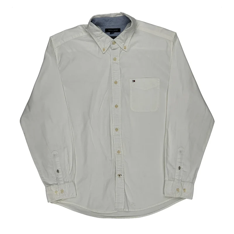 Tommy Hilfiger Shirt - Large White Cotton