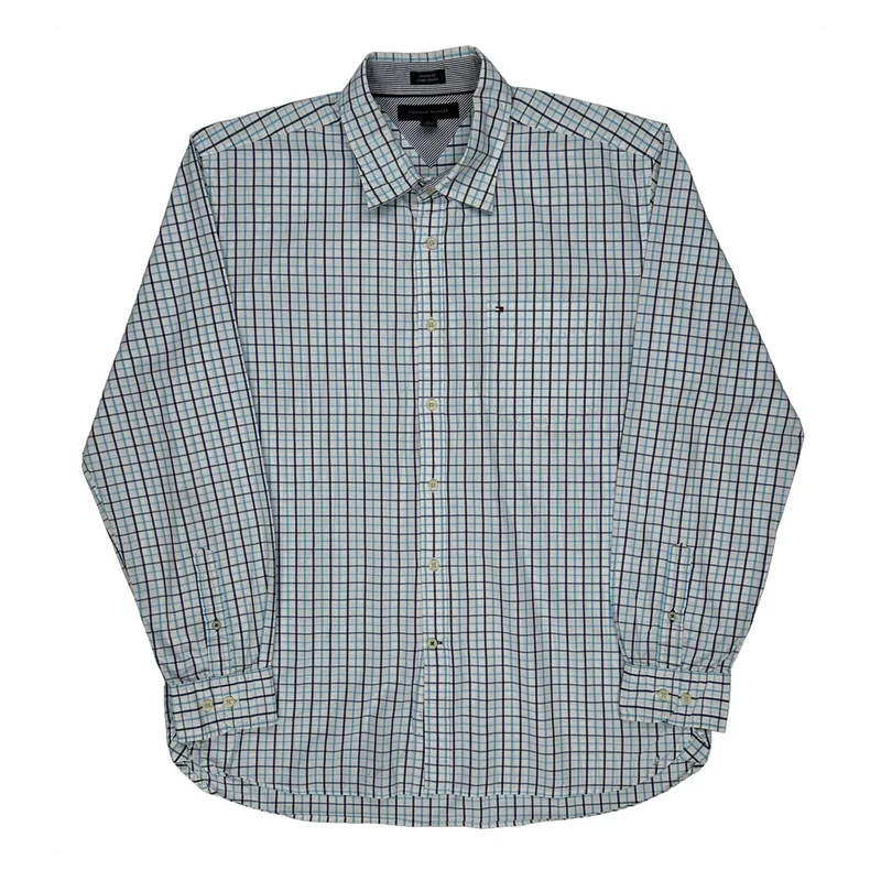 Tommy Hilfiger Checked Shirt - XL Blue Cotton