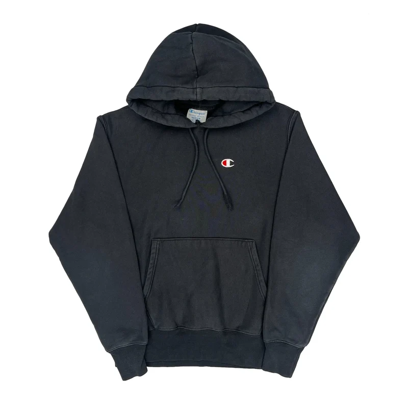 Reverse Weave Champion Hoodie - Medium Black Cotton