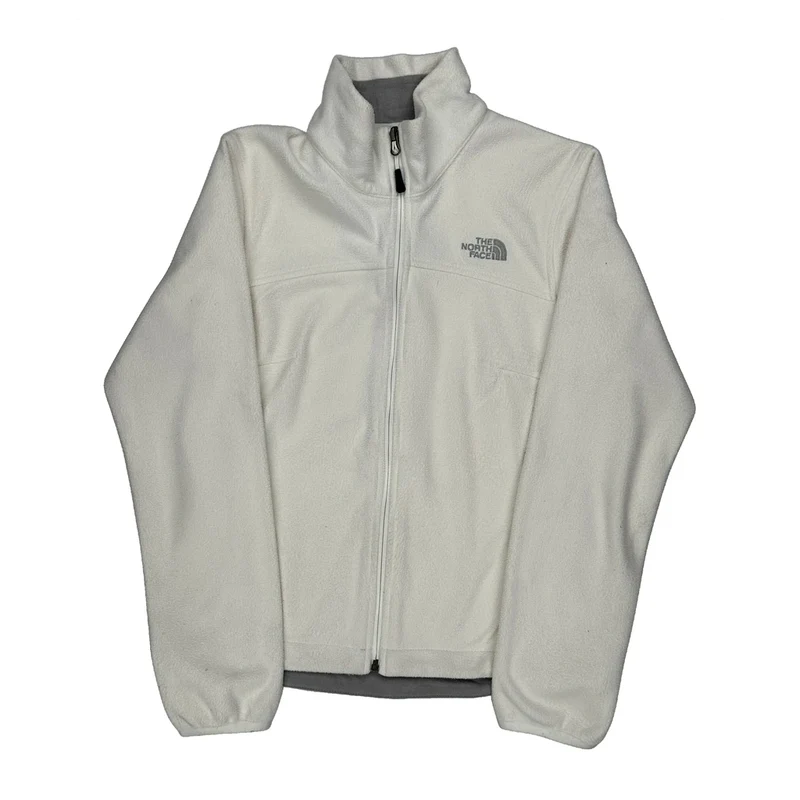 The North Face Fleece Jacket - Small White Polyester