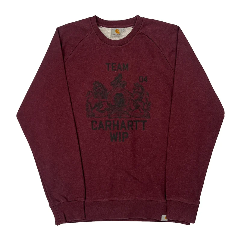Team Carhartt Wip Carhartt Graphic Sweatshirt - Medium Burgundy Cotton