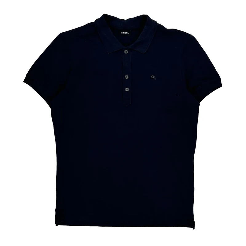 Diesel Polo Shirt - Small Navy Cotton