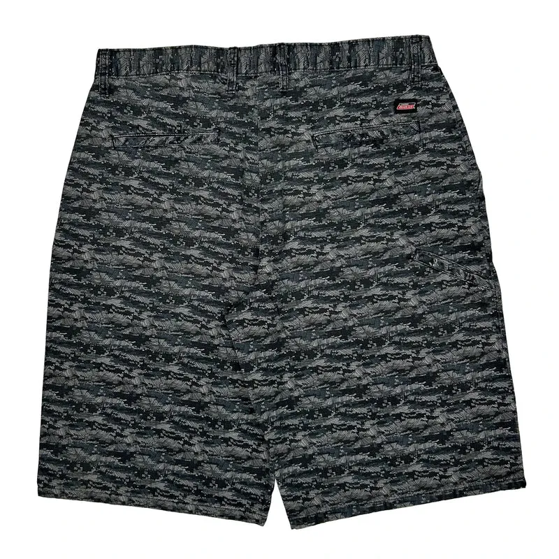 Dickies Baggy Camo Shorts - 36W 10L Grey Cotton
