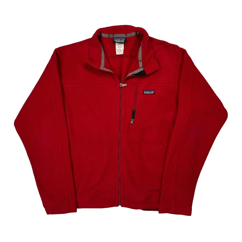 Patagonia Synchilla Fleece Jacket - Large Red Polyester