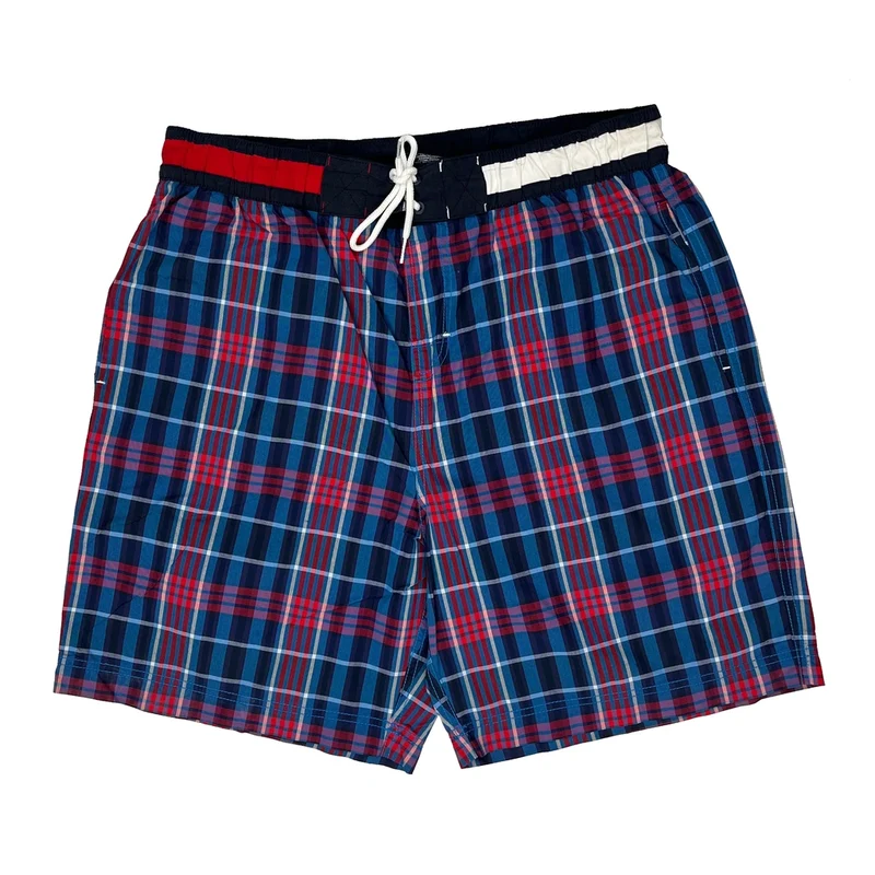 Tommy Hilfiger Checked Shorts - XL Blue Cotton