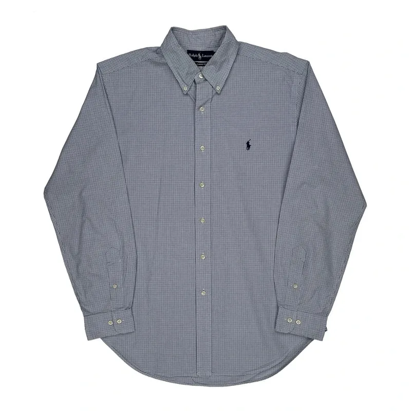 Ralph Lauren Checked Shirt - Large Blue Cotton