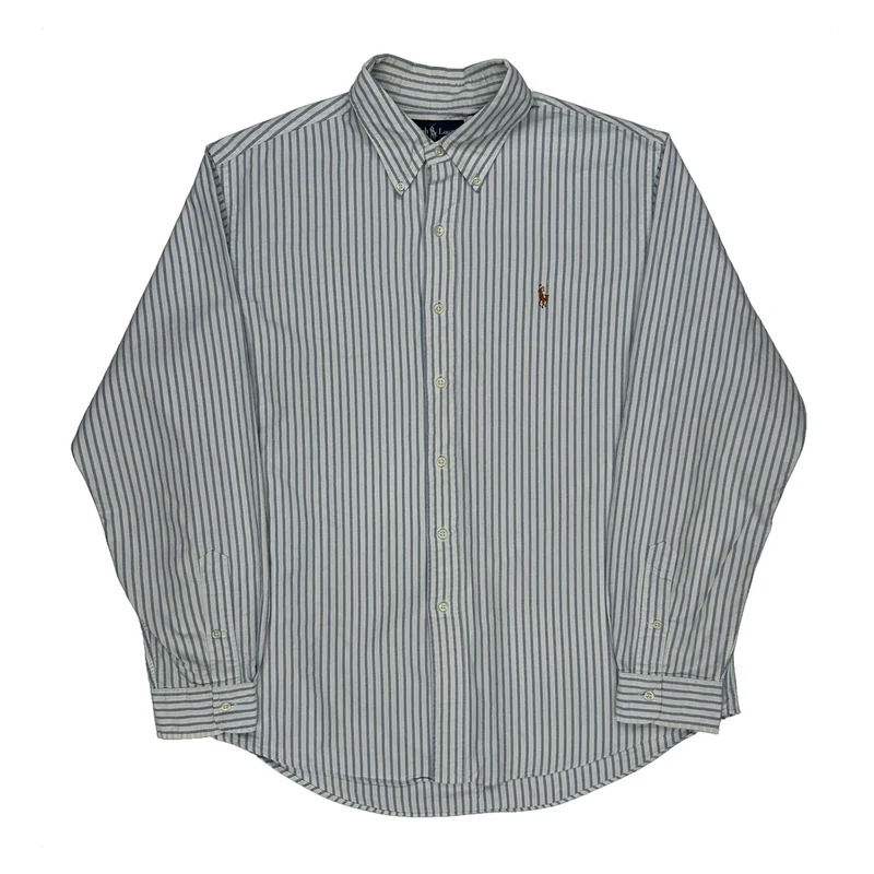 Ralph Lauren Striped Shirt - XL Blue Cotton