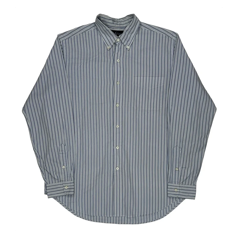 Ralph Lauren Striped Shirt - Large Blue Cotton