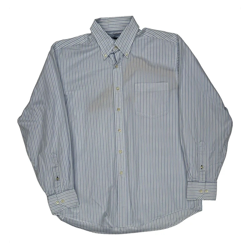Tommy Hilfiger Striped Shirt - Large Blue Cotton