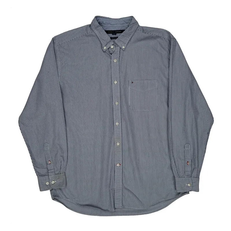 Tommy Hilfiger Striped Shirt - XL Blue Cotton