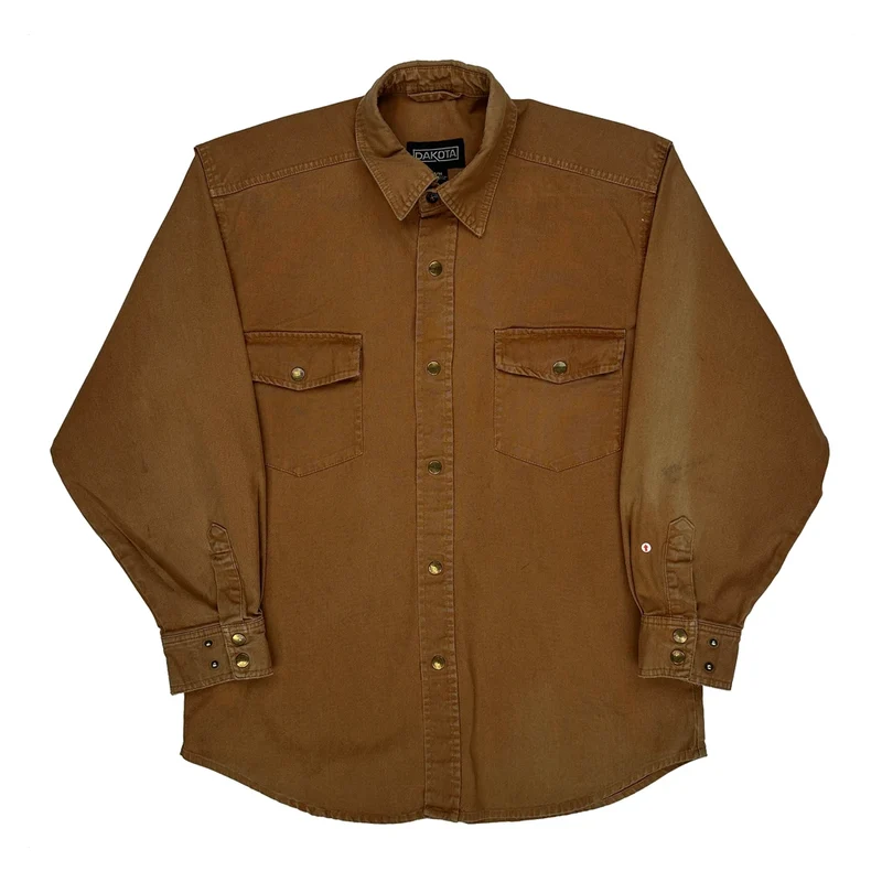 Dakota Grizzly Shirt - Medium Brown Cotton