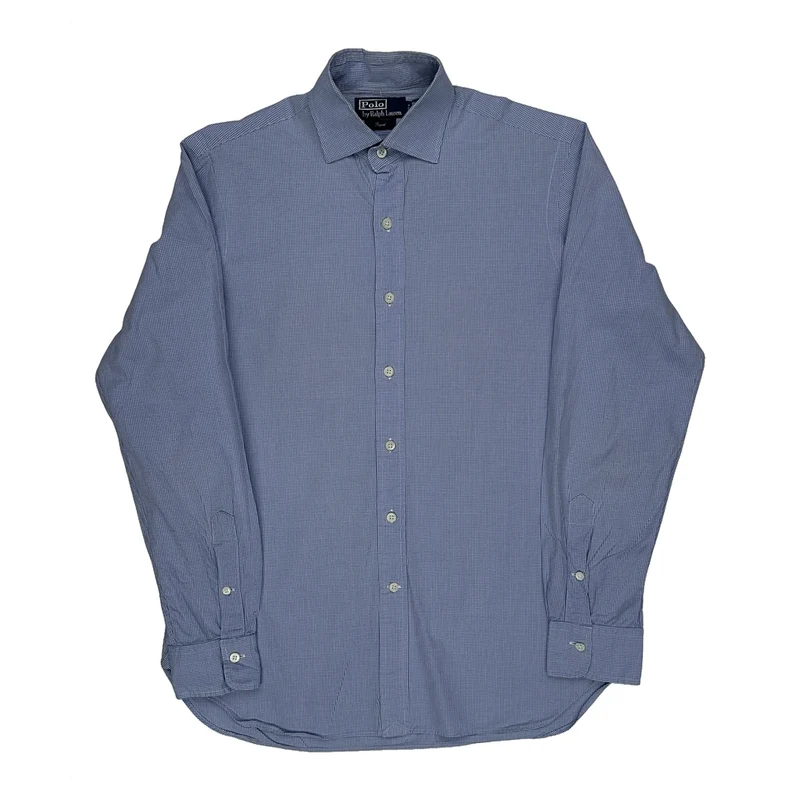Polo By Ralph Lauren Checked Shirt - Medium Blue Cotton