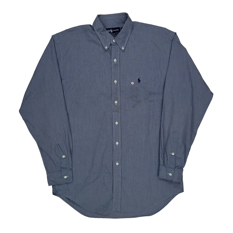 Blake Shirt Ralph Lauren Checked Shirt - Medium Blue Cotton Blend