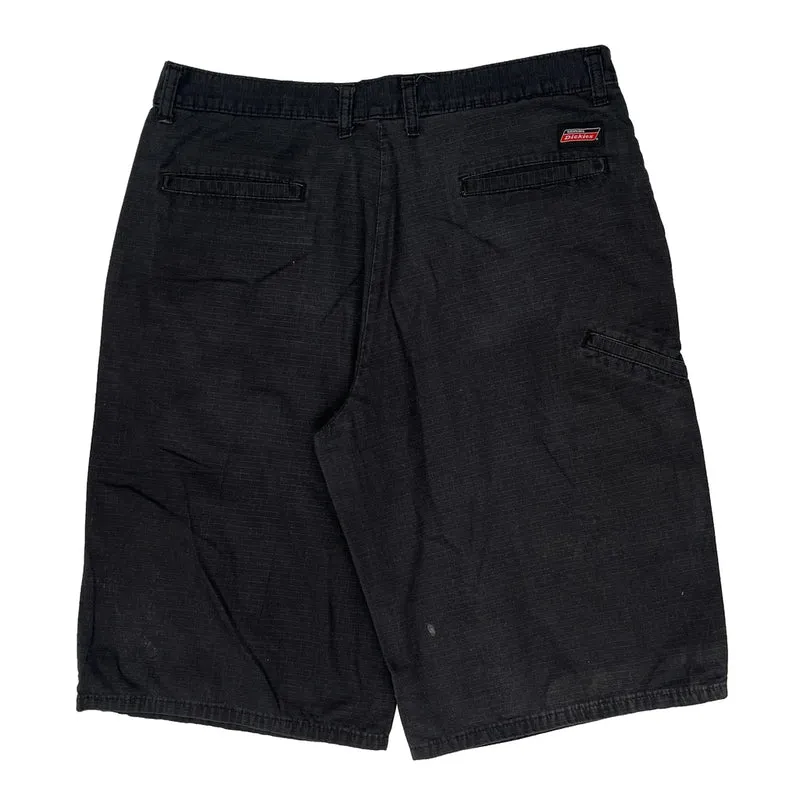 Dickies Ripstop Shorts - 32W 12L Black Cotton