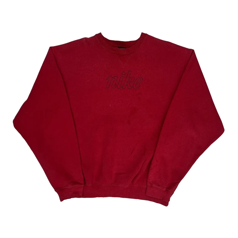 Nike Sweatshirt - Large Red Cotton