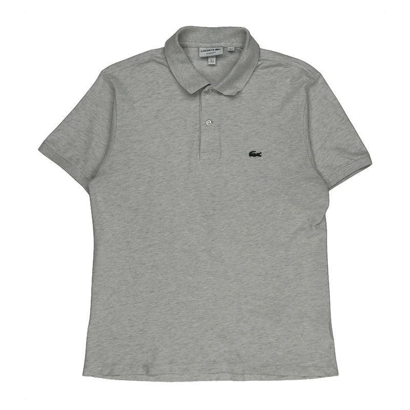 Lacoste Polo Shirt - Medium Grey Cotton