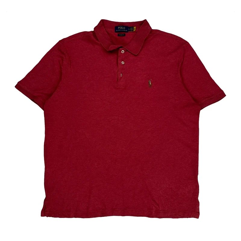 Polo By Ralph Lauren Polo Shirt - Large Red Cotton