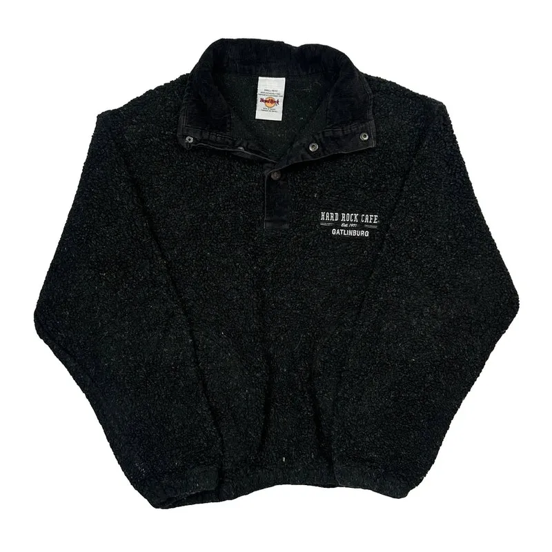 Hard Rock Cafe Snap T Fleece - Small Black Polyester