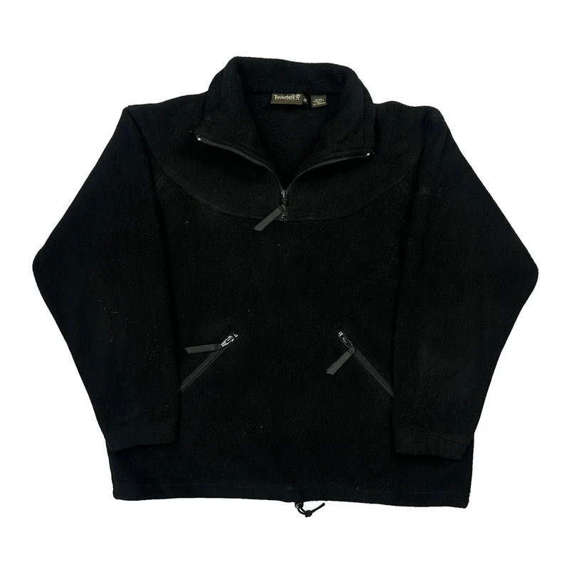 90S Made In USA Timberland Fleece - Medium Black Polyester