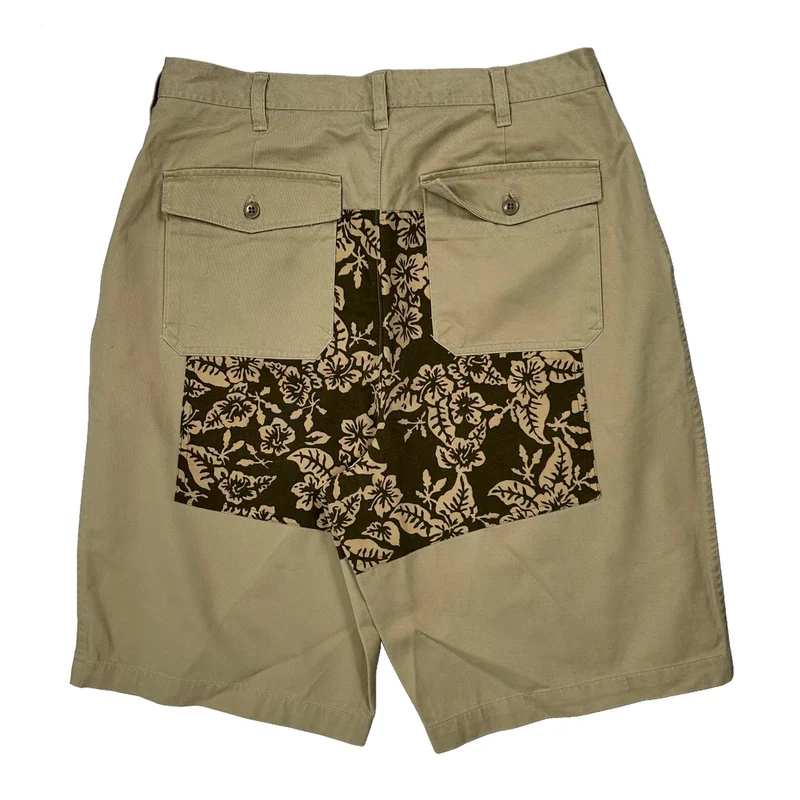Tommy Hilfiger Floral Shorts - 32W 11L Beige Cotton