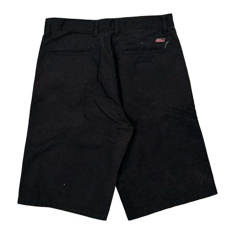 Dickies Baggy Shorts - 31W 12L Black Cotton Blend