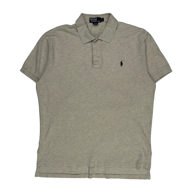 Polo By Ralph Lauren Polo Shirt - Large Beige Cotton
