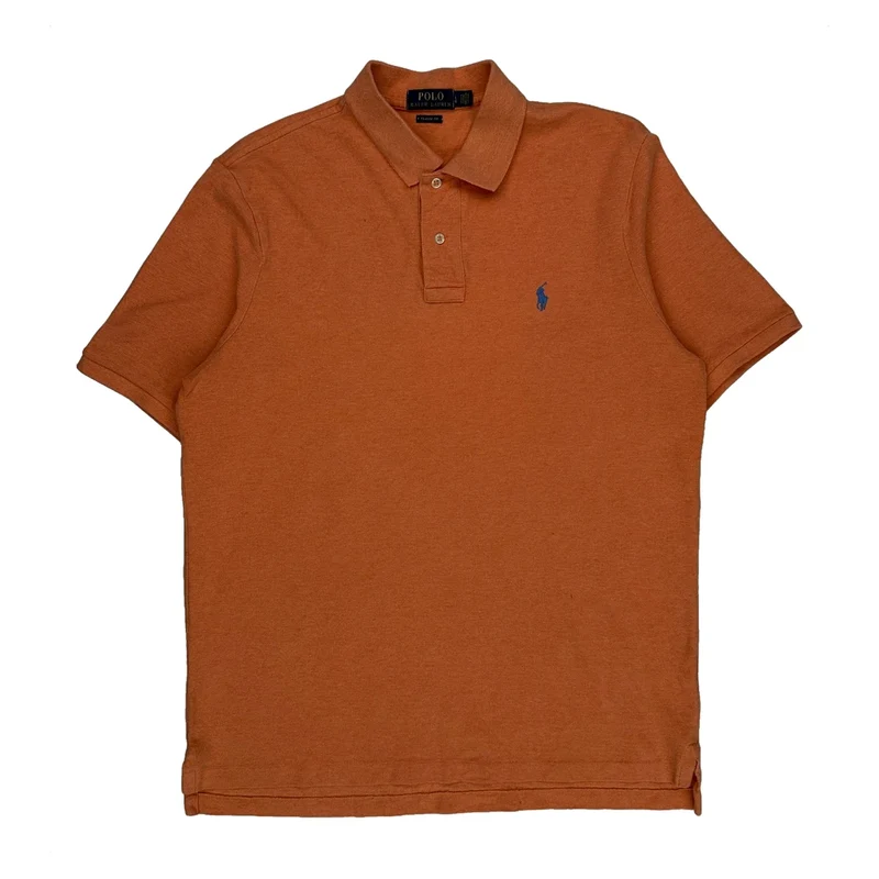 Polo By Ralph Lauren Polo Shirt - Large Orange Cotton